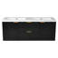 Ensemble de meuble-lavabo mural 59,3 po avec lavabo double T SMC et tiroirs divisés-125039280