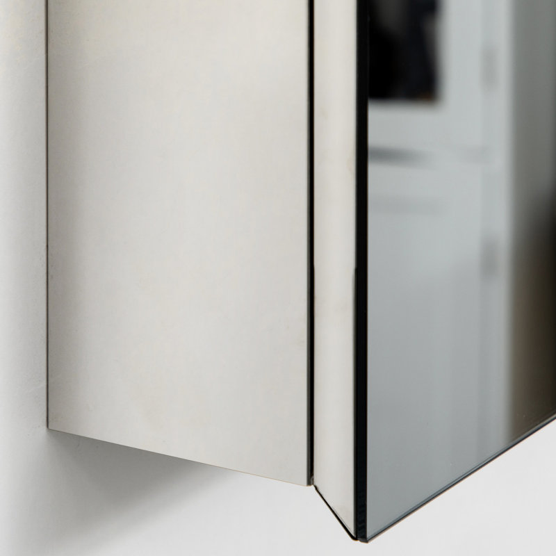 Armoire de salle de bain avec miroir - Rouille - Matériau en acier inoxydable imperméable