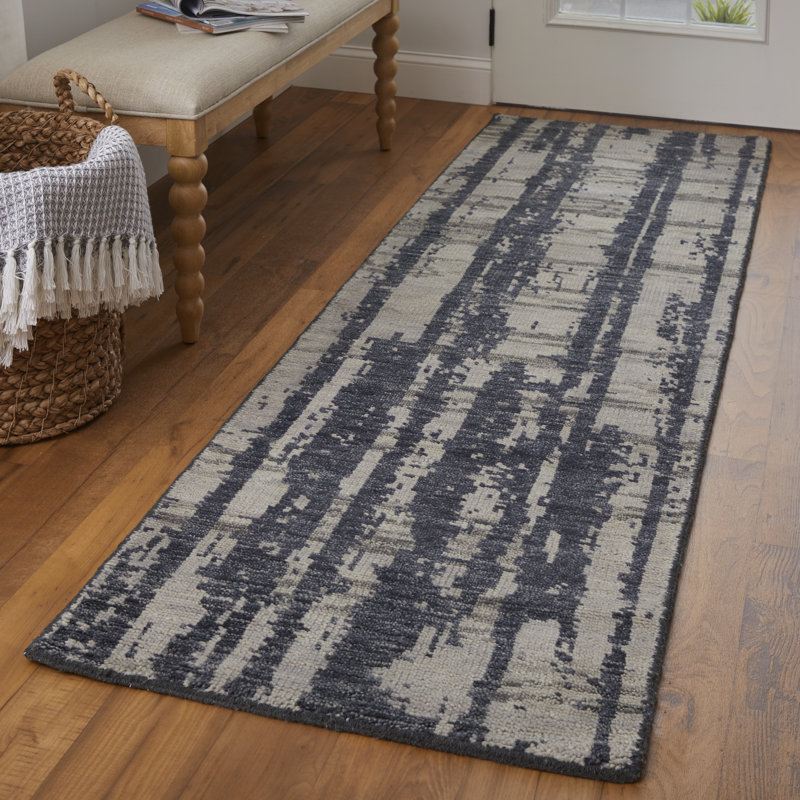 Altmar Modern Abstract, Blue/Gray/Taupe Area Rug, Runner 2'6" x 8'