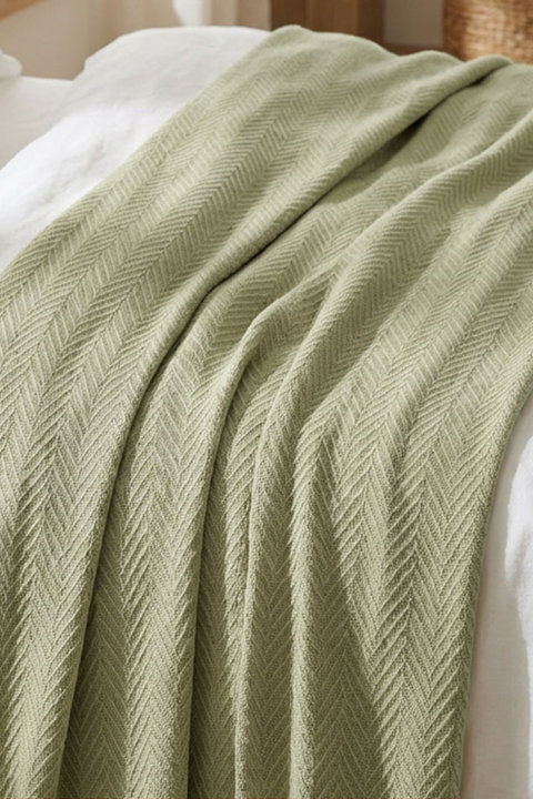 Timeless Herringbone Blanket