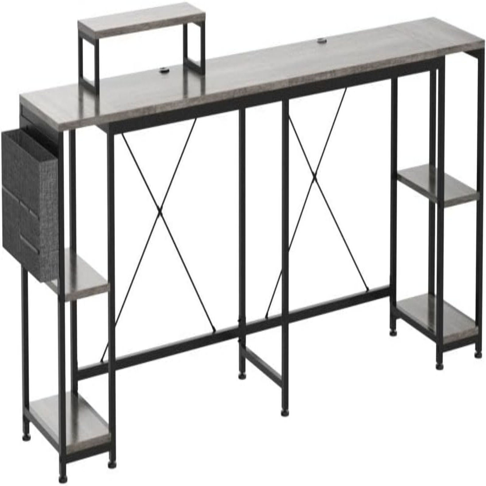 17 Stories Arshanti L-Shaped Metal Base Writing Desk | Wayfair