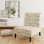 Fauteuil de chambre beige rayé - Sand Waves
