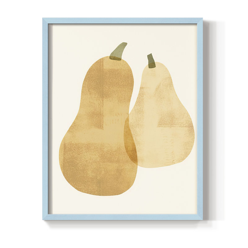 Reproduction encadrée Organic Veg VI - bois massif, Bleu, H 10 po x l 8 po