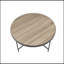 Table basse en chêne vieilli gris et métal