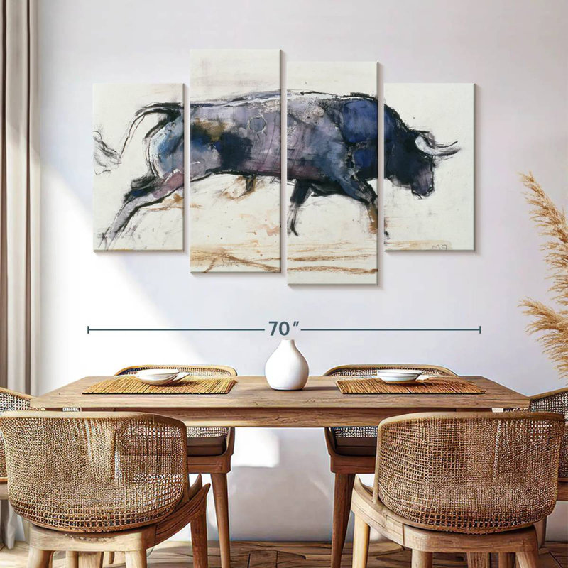 Brampt Charging Bull 1998, 42" H x 68" W