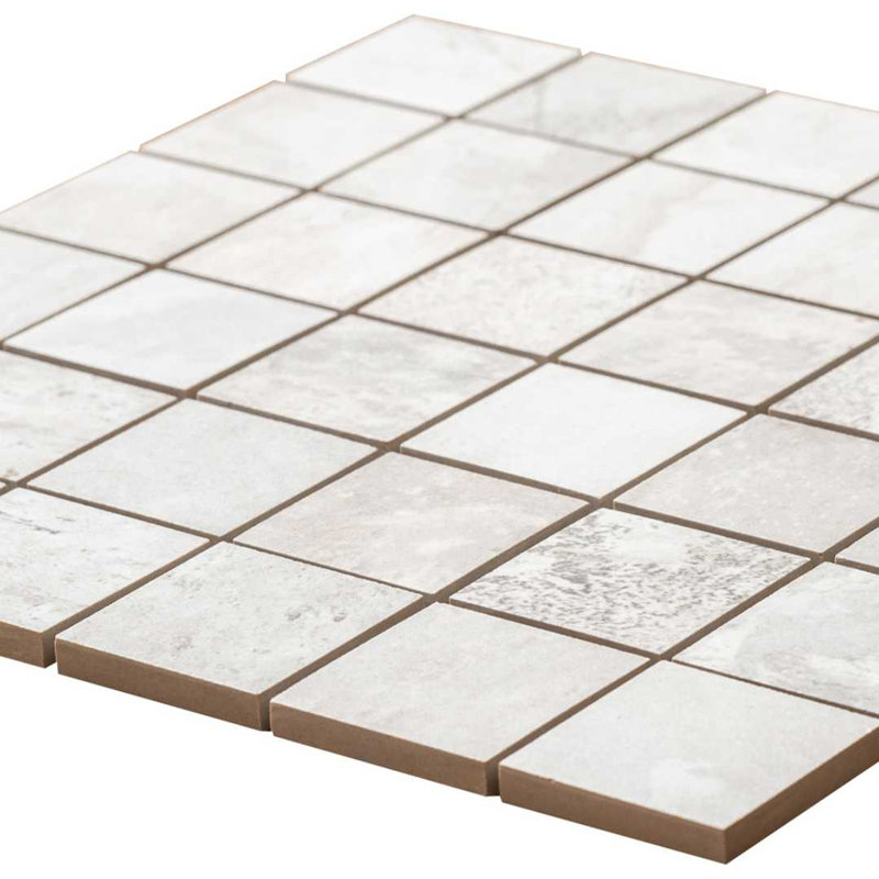 Wells Stone 2" x 2" Porcelain Mosaic Wall and Floor Tile, White