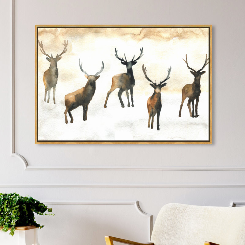 «Animaux qui me regardent», impression d'art graphique, Toile tendue, H 36 po x l 54 po x P 1,5 po