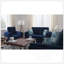 Causeuse convertible rembourrée avec rangement, microfibre bleue-1761574477