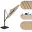 Daarina 132'' Lighted Cantilever Umbrella with Base-2066407392