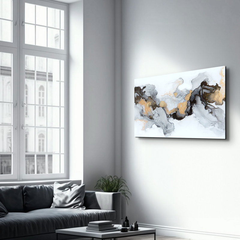 Elegant Tempered Glass Wall Art Painting, 13.8 x 21.7 inches | 100% Tempered Glass, Thickness: 0.16 inches | UV Printed for Vibrant Colors | Perfect for Home Decor, Living Room, & Office Spaces