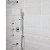 Eleganza Ceiling Or Wall Mount Squared Rain Shower Head