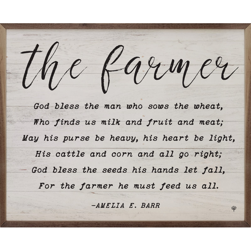 The Farmer Whitewash, H 8 po x l 10 po