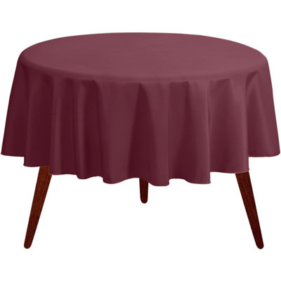 Ambee Round No Pattern Polyester Tablecloth