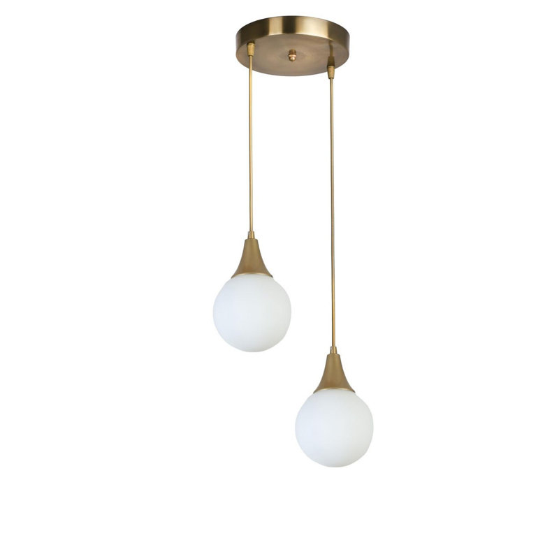 Chandle Chandelier, Gold/White