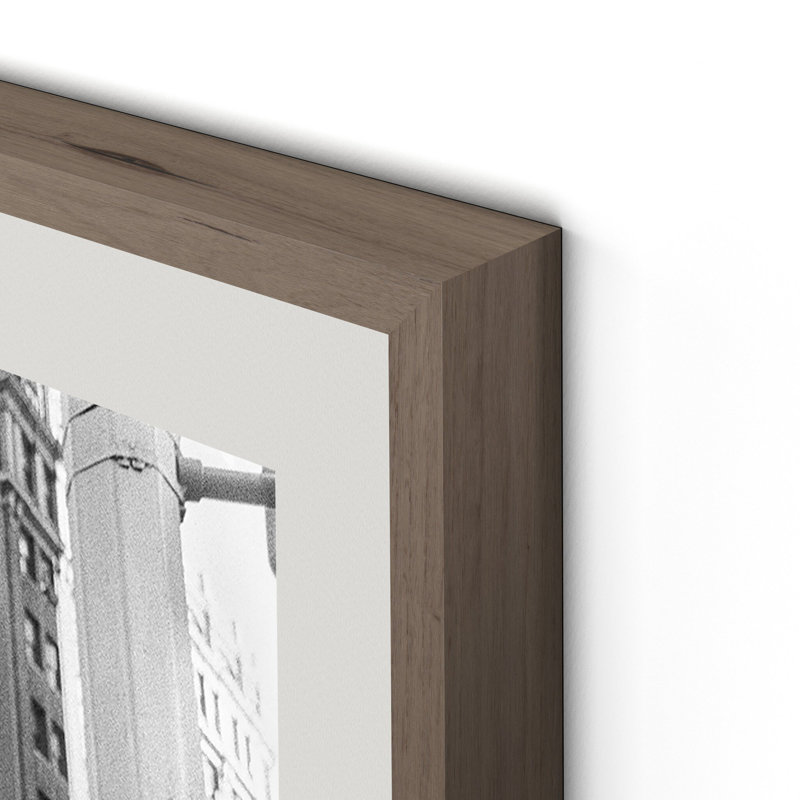 Sounds Of The City Print by Barbara Alper, H 48" x W 36", Rustic Walnut