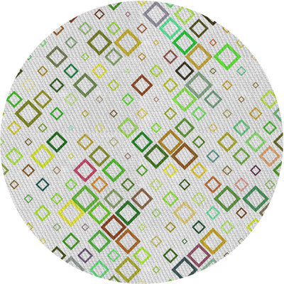 Tapis à motif géométrique vert