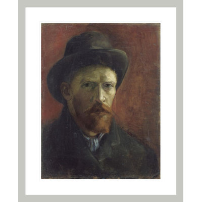 Self-portrait with Felt Hat by Vincent van Gogh -Framed Giclee Print
