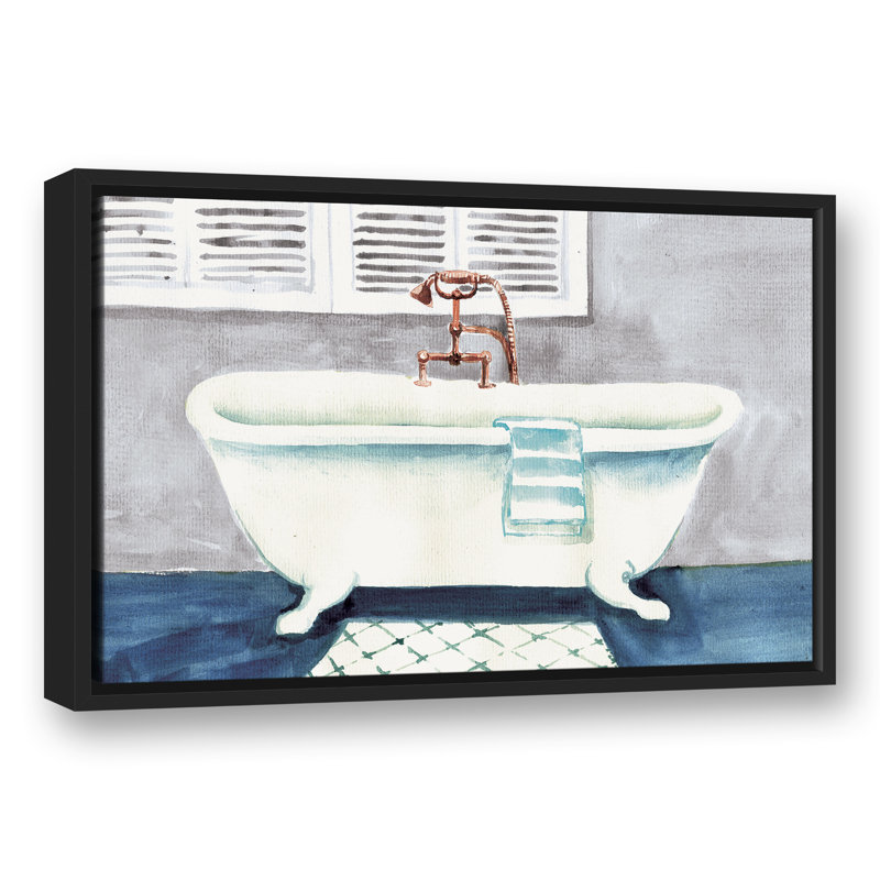 Baignoire sur pattes, H 17,75 po x l 25,75 po x P 1,75 po