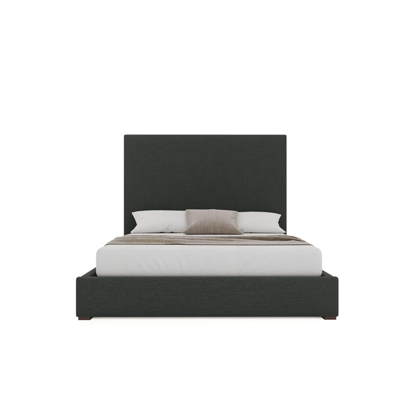 Lit à panneau tapissier Dezyah, Revolution® gris anthracite, Très grand