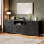 Meuble télé de 55 po avec éclairage DEL, station de charge et rangement à 10 tiroirs - Console multimédia multifonctionnelle moderne pour le salon et la chambre à coucher-835619575-835619574