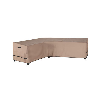 Housse de canapé en L pour terrasse, pour canapé modulaire d'extérieur 4 places, l 85 po (côté gauche) x l 58 po (longueur du dossier)