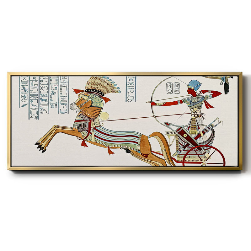 Chariots égyptiens I - toile encadrée, H 8 po x l 20 po