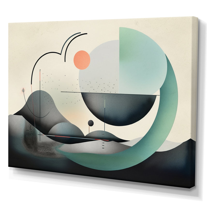 «Gray Harmonious Patterns II», reproduction d'art sur toile géométrique moderne, H 30 po x l 40 po x P 1,5 po, Toile tendue