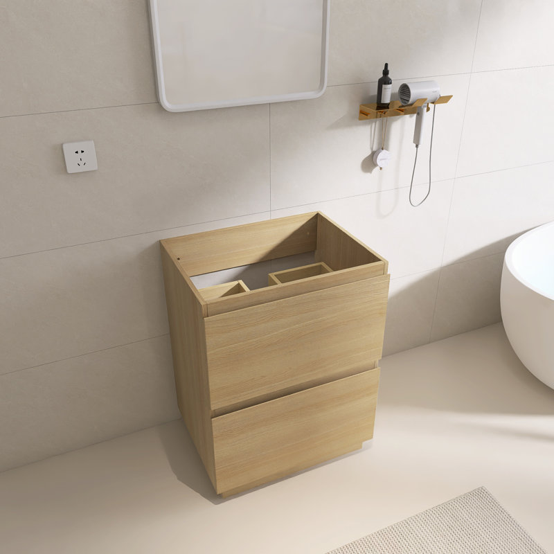 Meuble-lavabo autoportant simple de 24 po seulement, 2/3 tiroirs extensibles, 24