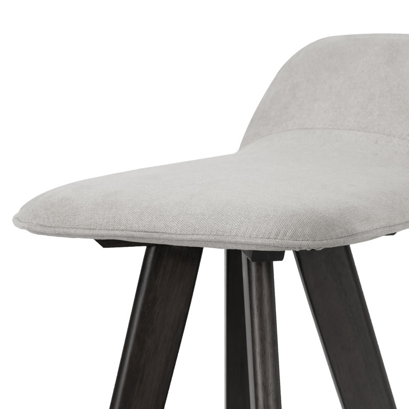 Tabouret de comptoir 25,98 po Baber, Enduit noir, Gris