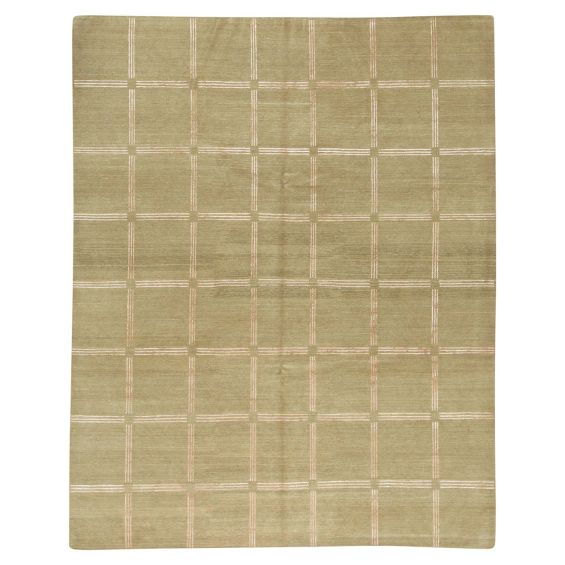 Hand Knotted Wool Area Rug in Multi