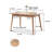 Natural solid oak round corner diagonal leg telescopic table 1.2-1.6m, for 6-8 people to meet   Dining table wood (light color)