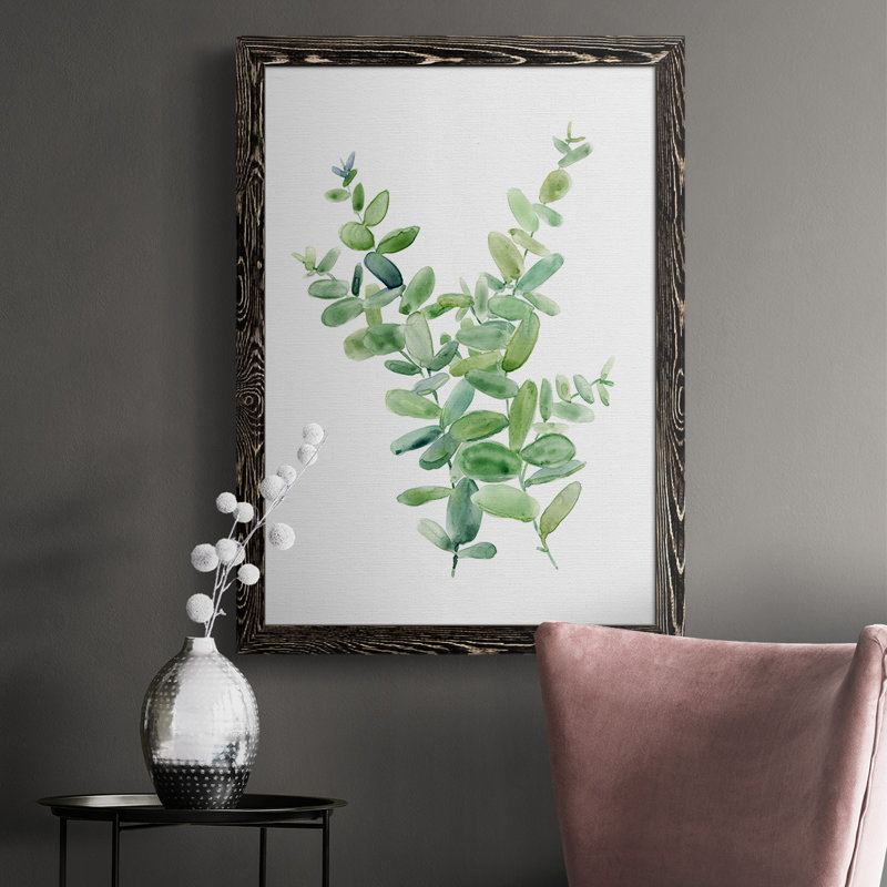 Eucalyptus III, reproduction d'art sur toile, H 37,5 po x l 27,5 po x P 1 po, Cadre noir