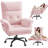 High Back Cross-Legged Office Chair with Adjustable Recline & Armrests – Ergonomic Computer Chair with Side Pockets for Home Office, Gaming, Bedroom-1000202157
