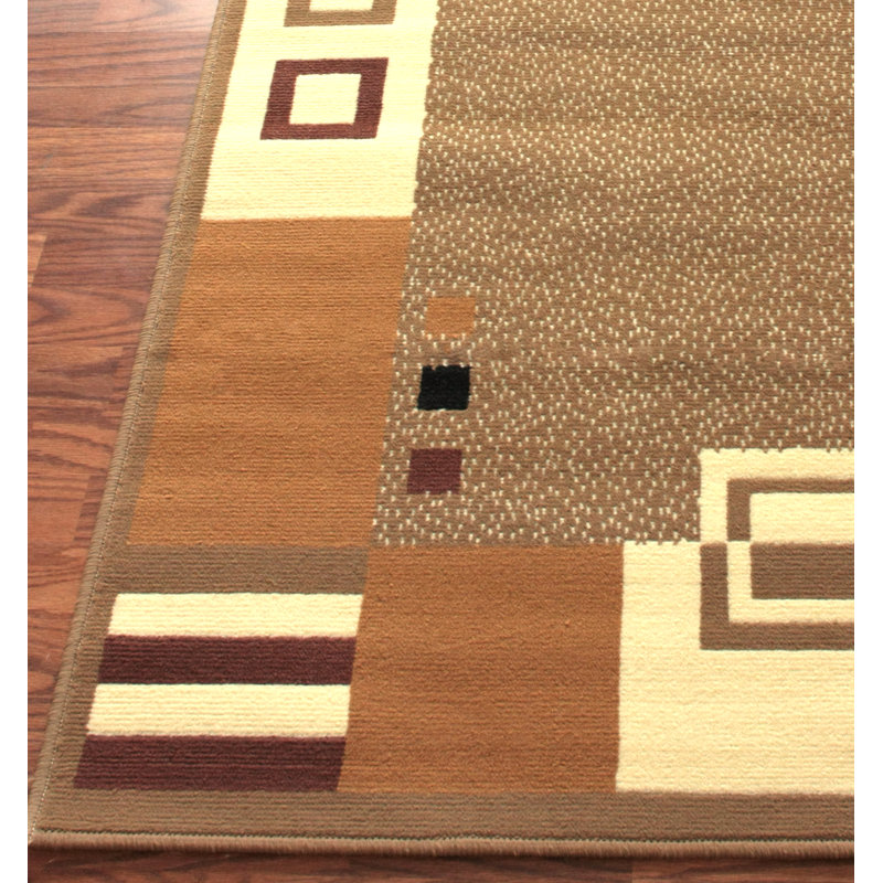 Tapis brun Franny Picasso, Rectangle 5 pi 3 po x 7 pi 9 po
