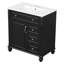 Meuble-lavabo autoportant de 76 cm avec lavabo, tiroir rabattable, 3 tiroirs et armoire de rangement, noir-1436905467-1436905470