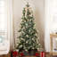 Pre-Lit Medium Artificial Bottle Brush Christmas Tree -Warm White LED Lights-208941976