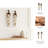 Decorative Resin Hanging Wall Chain Sculpture for Home Decor - Modern Object Accent Decoration for Living Room Wall - Set of 2, 28", Brown & Ivory