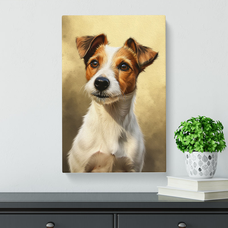 Jack Russell Realism - Wrapped Canvas, 60cm H x 40cm W x 3cm D