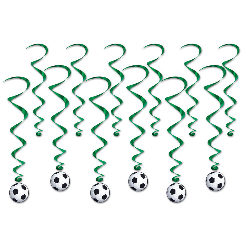 Tourbillons de ballons de soccer - 17,5 po - 34 po - paquet de 6