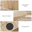 Table basse 31,5 "avec base en bois massif-346436871