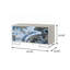 Buffet de 65,40 po de large, peinture marbre bleu et chrome