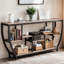 Console industrielle, canapé d'entrée 70,9 "avec tablettes-933320537