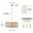 Friedhardt 6-Light Dimmable Drum Chandelier with Textured Glass-1858522856-1819329651