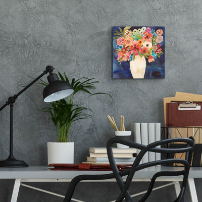  'Floral Beauty 2' by Cheryl Warrick Acrylic Glass Wall Art, 12" x 12"