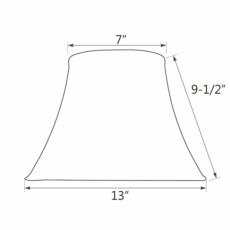 9.5'' H Wrinkle Fabric Bell Lamp Shade