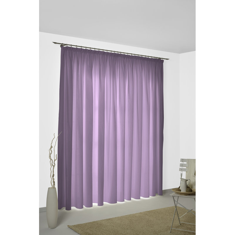 Marybel Room Darkening Single Curtain Panel, 132W x 225D cm, Lilac