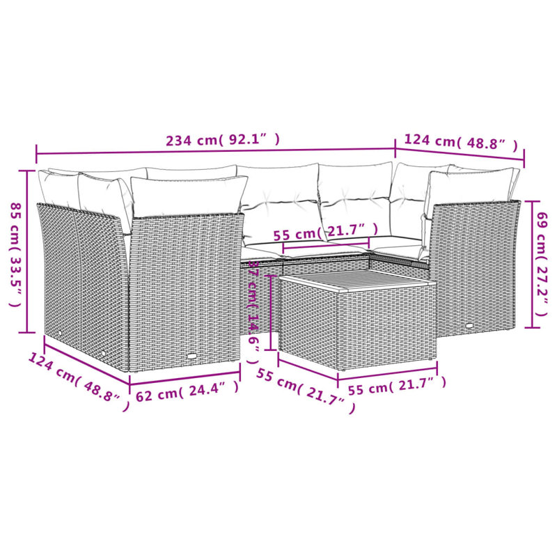 Vidaxl Garden Sofa Set