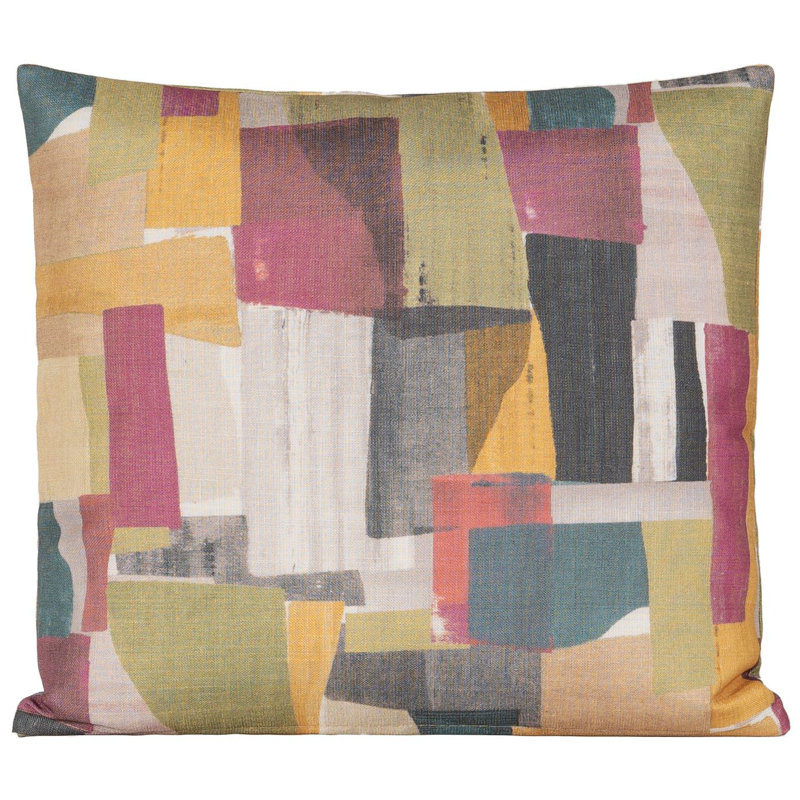 Color Block Throw Pillow, 16" H x 16" W