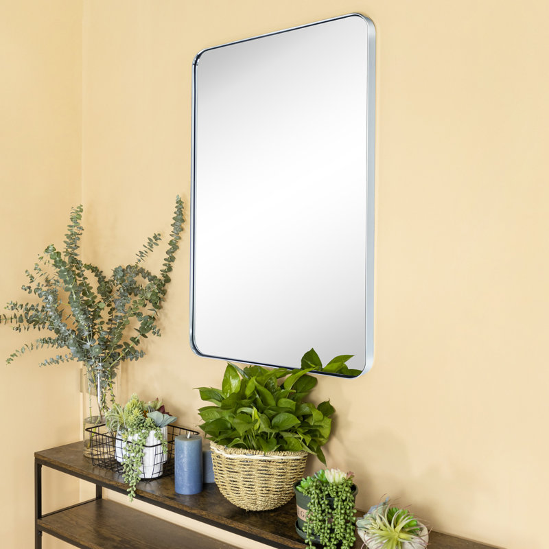 Miroir de salle de bain Javeion, Chrome chrome, 30 po x 20 po