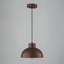 Luminaire suspendu 1 lumière dôme martelé rouillé
